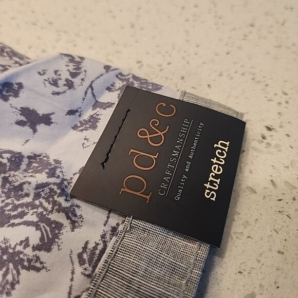 NWT Pd&co Paper Denim & Company Mens 4x Button Shirt Blue Gray Stretch - Picture 2 of 7